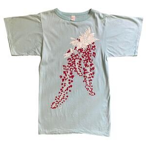 Vintage Etchings Hawaii Flower Blossom Nightie Sleep Single Stitched T-shirt